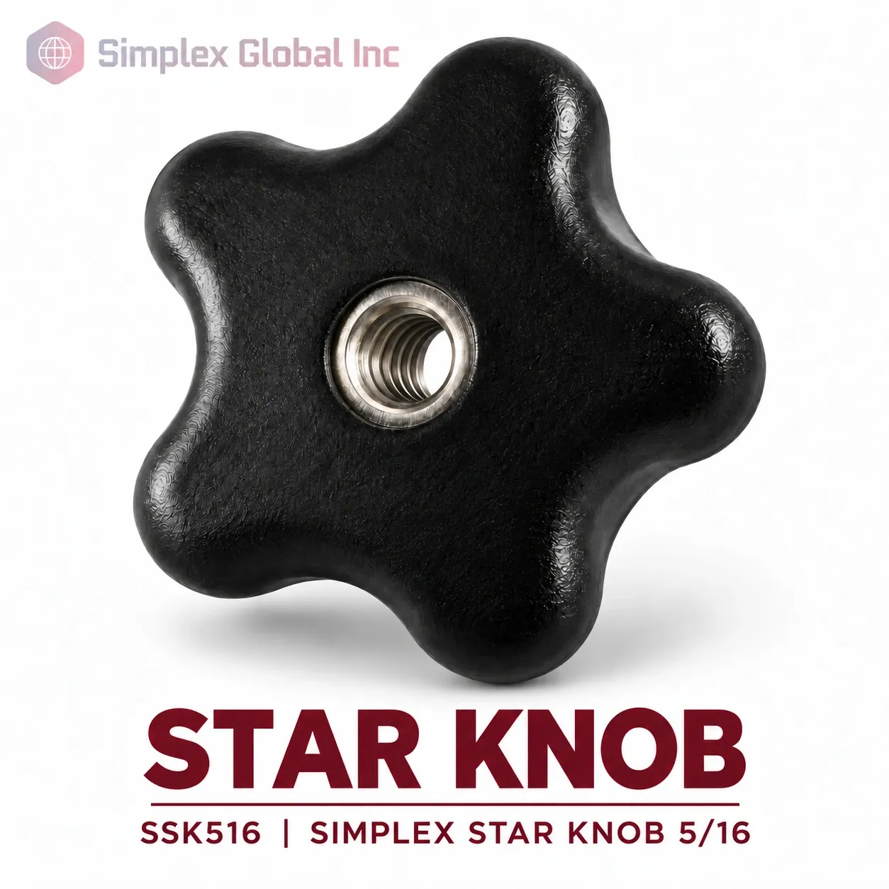 SSK516 — Simplex Star Knob 5/16