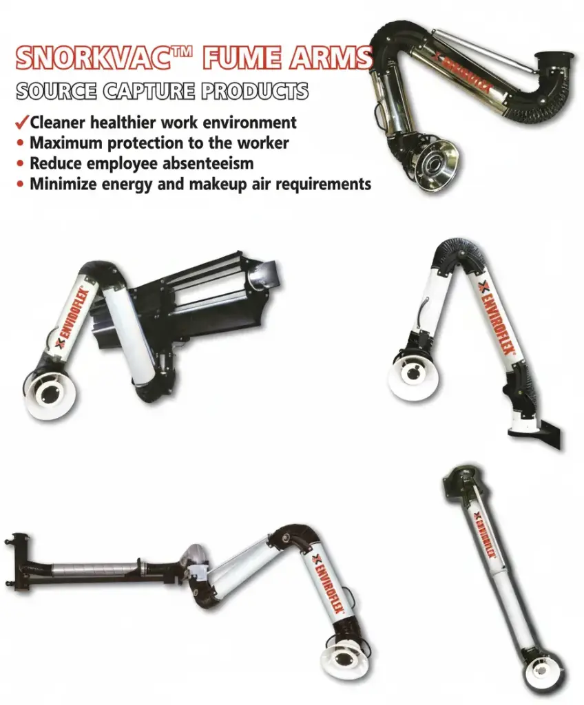 SNORKVAC FUME ARMS