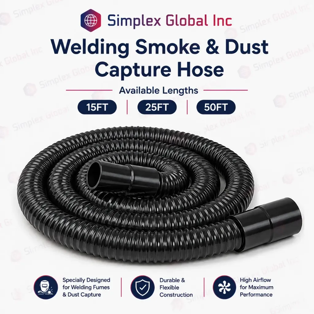 SH-45-25 – 45mm I.D. Welding Smoke & Dust Capture Hose – 25 FT