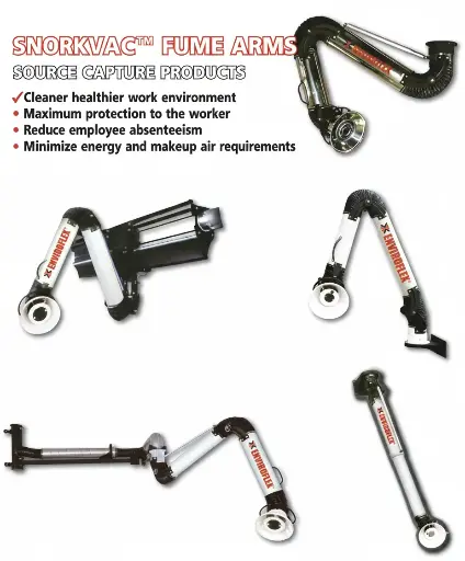 SNORKVAC FUME ARMS